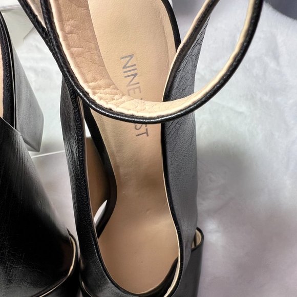 Black NINE WEST Women's Ombray Leather Dress Pump - Size 7.5 - Picture 3 of 15